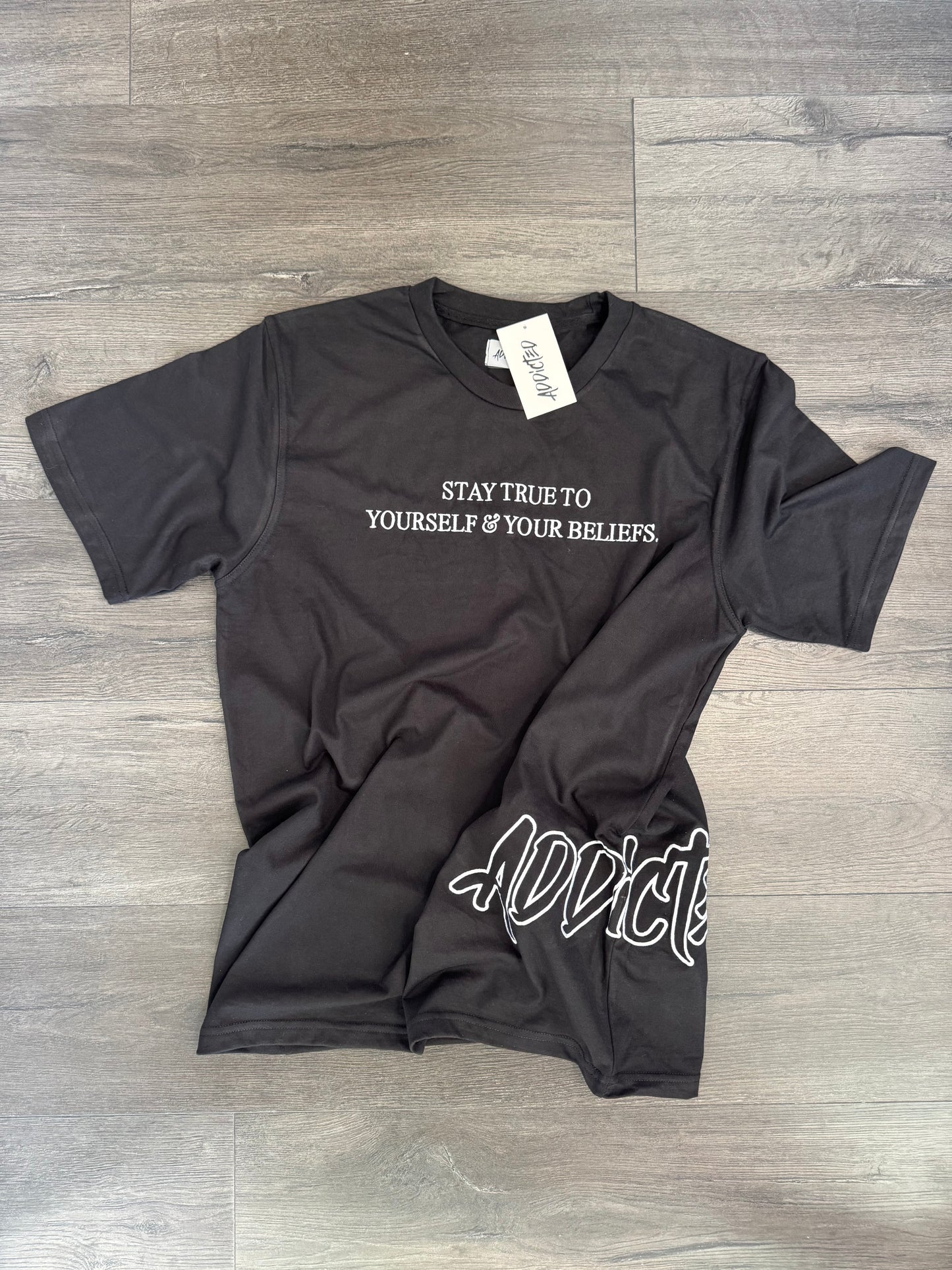 Stay True Embroidered T-Shirt